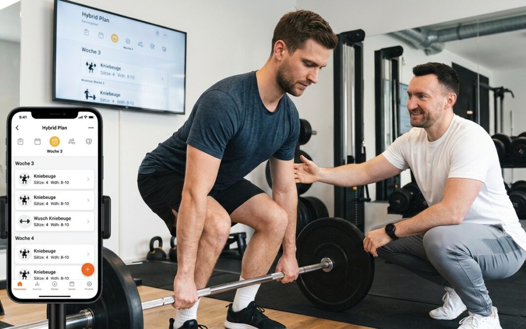 Trainingsplanung für Muskelaufbau: Warum hybride Betreuung den Unterschied macht